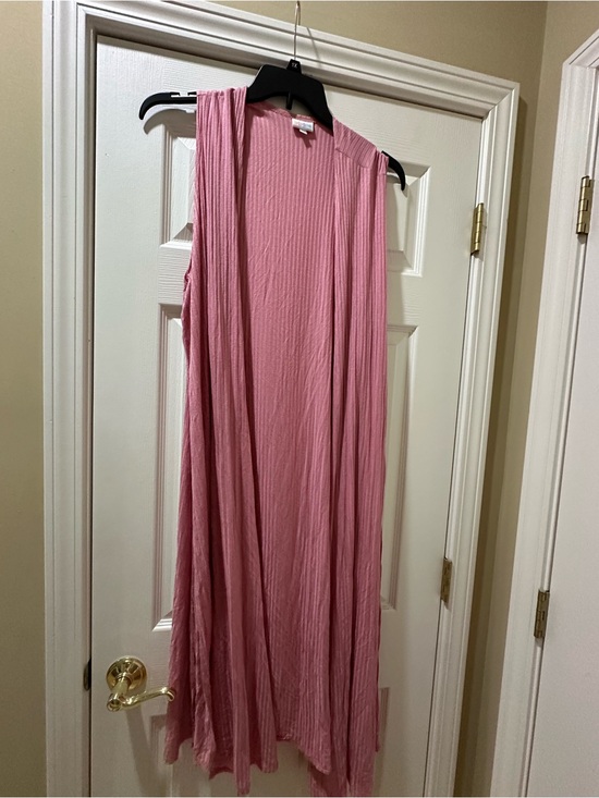 LuLaRoe Sweaters - LuLaRoe Long Pink Sleeveless Cardigan Duster